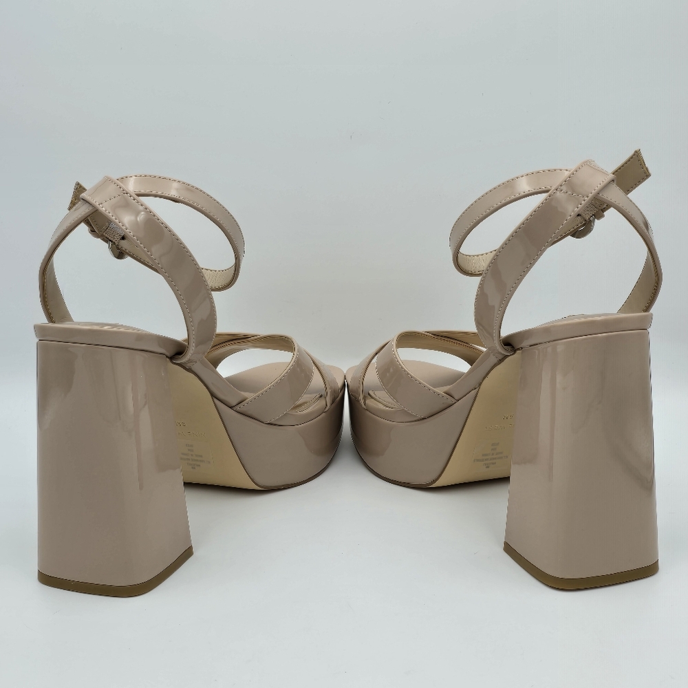 Nine West Joya3 Block Heel Ankle Strap Sandals, Nude, like-new, Size 9M - Picture 7 of 16